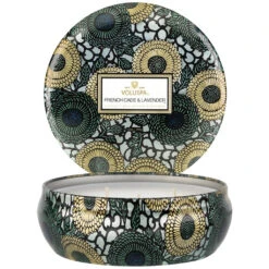 Voluspa - Japonica Collection - 3 Wick Candle In Decorative Tin -Care Product Store 3 wick candle in decorative tin french cade lavender