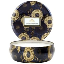 Voluspa - Japonica Collection - 3 Wick Candle In Decorative Tin -Care Product Store 3 wick candle in decorative tin moso bamboo