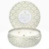 Voluspa - Maison Blanc Collection - 3 Wick Tin Candle -Care Product Store voluspa eucalyptus white sage
