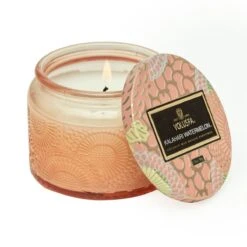 Voluspa - Japonica Collection - Petite Embossed Glass Jar Candle -Care Product Store voluspa kalahari watermelon petite jar candle